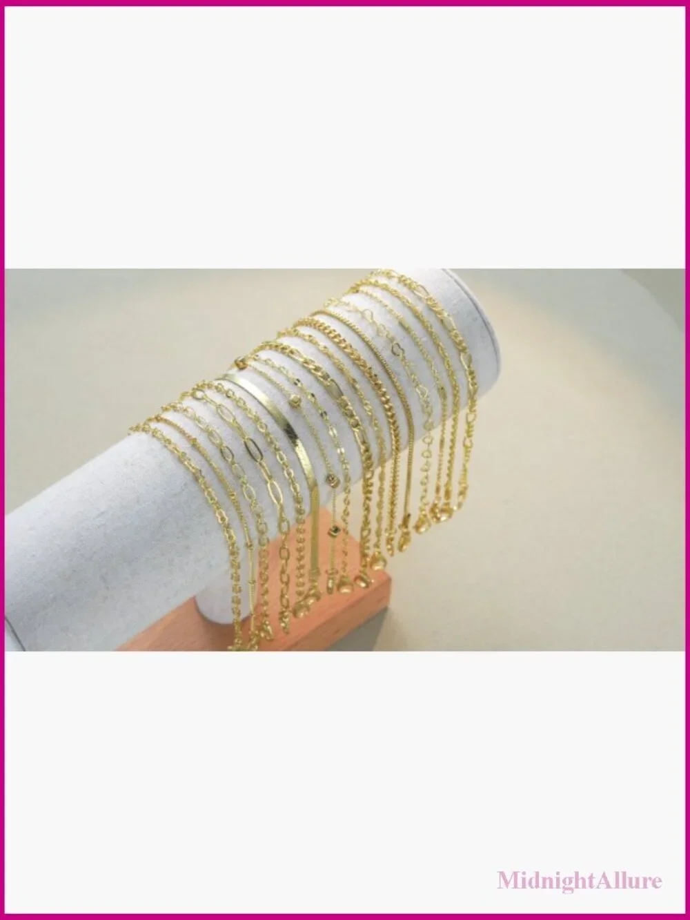 16 PCS Gold Bracelet Set, Dainty Stackable Link Chain Bracelets Pack for Women
